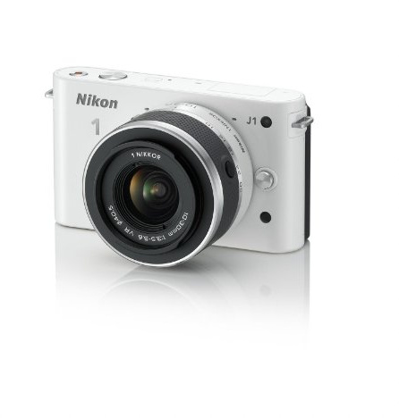 Nikon 1 J1 Compact System Camera - White (10-30mm Lens Kit, 10MP) 3 inch LCD Screen