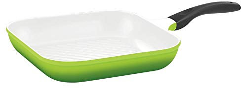 Steuber Culinario Grillpfanne, 28 x 28 cm, grün, antihaft-cerathermplus-Beschichtung und induktionsgeeignet