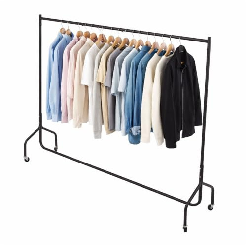 Oypla 6ft Garment Clothes Rail Super Heavy Duty All Metal Black