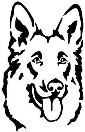 amberdog Autoaufkleber Deutscher Schäferhund Art.Nr.ATK0132 Auto Aufkleber Wohnmobil Wohnwagen Hundekopf
