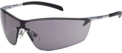 Bolle SILPSF Glasses Metal Frame with Tipgrip PC Anti-Scratch and Fog Lens, Smoke