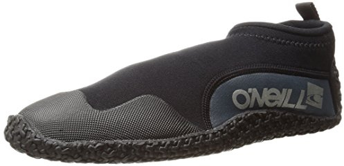 O'Neill Men's Reactor 2mm Wetsuit Reef Boot, Water Shoe, Anatomical Fit with Round Toe, Durable Rubber Sole for Surfing, Paddleboarding, Snorkeling, Black/Coal, 9