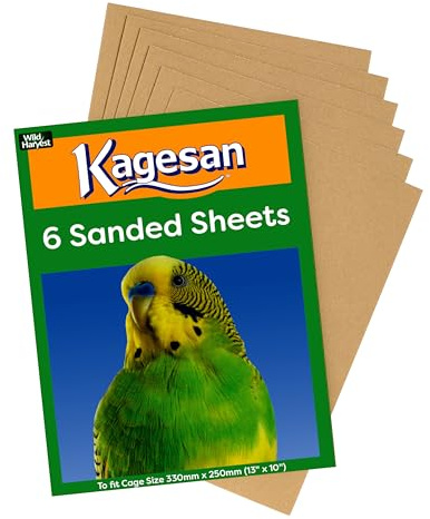 Kagesan Sand Sheets for Bird Cages, Small (33x25cm), Case of 72