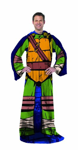 Northwest Nickelodeon's Teenage Mutant Ninja Turtles, Being Leo, Bequeme Überwurfdecke mit Ärmeln, 121,9 x 180,3 cm, Mehrfarbig