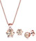 Elli Schmuckset Damen Basic Solitair mit Kristallen in 925 Sterling Silber rosé vergoldet