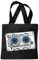 Reifen-Markt Tasche Umhängetasche ROMANTIK MUSIKKASSETTE RETRO KASSETTENREKORDER TECHNO JAZZ FUNKY SOUL TRANCE FESTIVAL HOUSE HIPHOP HIP HOP DJ Einkaufstasche Schulbeutel Turnbeutel in Schwarz