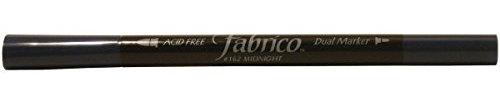 Tsukineko Rotulador para textil FABRICO MARKERS translúcido color azul medianoche doble punta pincel/bala 3,8mm./2,3mm.