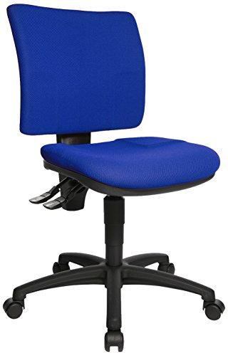 Topstar 8070BC0 U50, Bürostuhl, Schreibtischstuhl, niedrige Rückenlehne, Bezugsstoff, blau