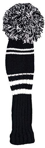 Longridge Men's Pom Pom Golf Hybrid Head Abdeckung, Weiß/Schwarz