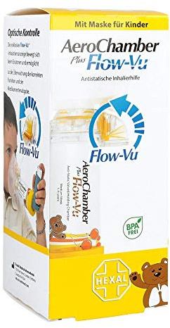 AeroChamber plus Flow-Vu mit Maske für Kinder von 1-5 Jahren, 1 St. Inhalierhilfe