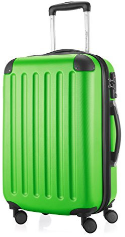 HAUPTSTADTKOFFER - Spree - Bagages Cabine à Main, Valise Rigide, Trolley, ABS, TSA, extra léger, extensible, 4 roues, 55 cm, 42 L, Vert Pomme