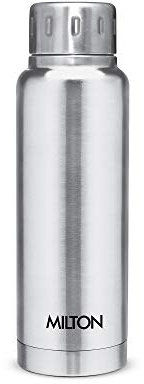 Milton Elfin 300 Thermosteel 24 Hours Hot and Cold Water Bottle, 300 ml, Silver | Leak Proof | Easy to Carry | Office Bottle | Hiking | Trekking | Travel Bottle | Gym | Home | Kitchen Bottle