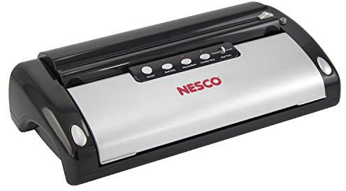 NESCO VS-02 Food Starter Kit with Automatic Shut-Off and Vacuum Sealer Bags, Black 18.25 X 5.25 X 11.5