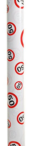 Geschenkpapier 50 Verkehrsschilder, Rolle 70 x 300 cm