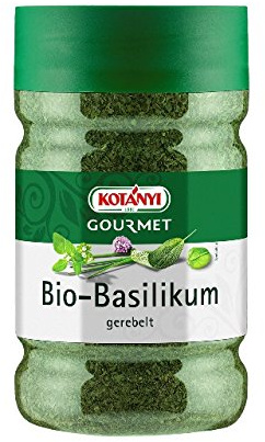 Kotanyi Bio Basilikum gerebelt Gewürze für Großverbraucher und Gastronomie Gourmetdose, 175 g