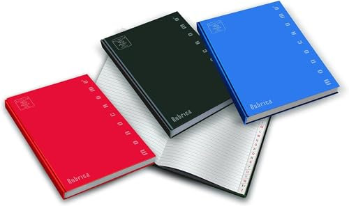 Pigna, Registro A4 MONOCROMO, alta fogliazione, pagine 192, copertina cartonata, interno 1R, righe, confezione singola, Colori Assortiti