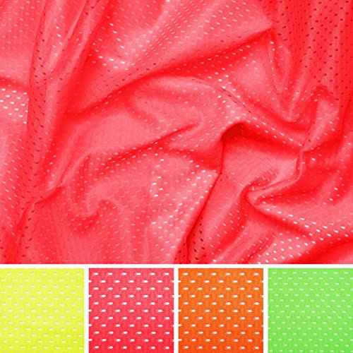 Sport Mesh in Leuchtfarben gem. EN471 - schnell trocknend - Meterware (leuchtlachs)