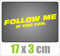 Dinger-Design Aufkleber Follow ME if You can Sticker JDM OEM Tuning Decal Stickerbomb gelb