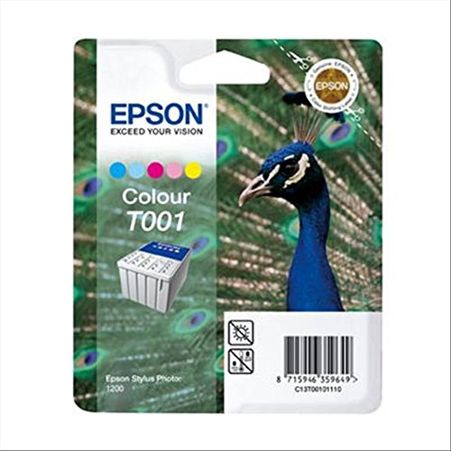 Epson T001 Tintenpatrone Pfau, Multipack, 5-farbig