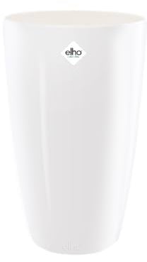 Elho 2054426 Brussels Diamant Pot de Fleur Ronde Élevé Blanc 27 x 27 x 44 cm