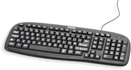 Ravencourt Living Easy to Read Large Font Computer Keyboard ¦ For Visually Impaired, Elderly And Partially Sighted ¦ Spillproof ¦ USB Connection ¦TDK01