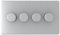 UEP SG13BCB Screwless Brushed Chrome 4 Gang 250w Dimmer Switch