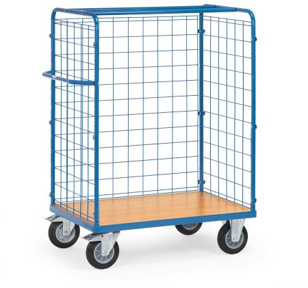 For Demand mttgd4831 F 501 Chariot transport avec maille, sans portes, 200 mm roues diamètre, 1200 mm x 800 mm plate-forme