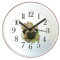 EVIT Artline Hund Uhr 070450 Keramik Wanduhr Mops braun, Hellbraunrand handgemalt Quarz