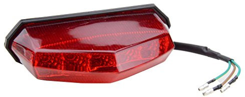 GOOFIT Kunststoff Schwanz Bremse Rücklicht Blinker Kontrollleuchte Leuchtmittel Backup Licht Ersatz für ATV Scooter Rot