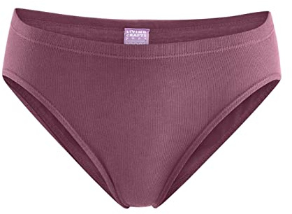 Living Crafts Damen Tanga Slip Bio Baumwolle (40/42, Dark Rose)