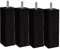 MARGOT 3700527816807 Douceur Scandinave Carré Lot de 4 Pieds de lit Bois Wengé Hauteur 17 cm