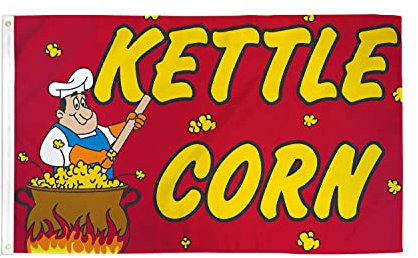 AZ FLAG - Flagge Kettle Corn - 150x90 cm - Kettle Corn Fahne 100% Polyester mit Messing-Ösen - 110g