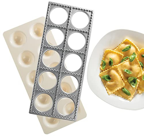 Ravioli Maker by Cucina Pro - Includes Tray and Press - Makes 10 Raviolis at a time
