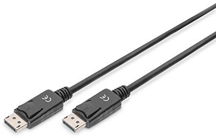 DIGITUS Cavo DisplayPort - UHD 4K/60Hz - 1m - con bloccaggio - HBR 2 - Compatibile con monitor, scheda grafica di gioco