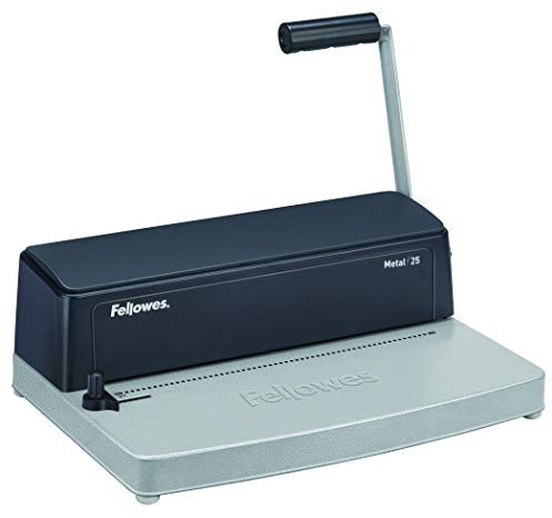 Fellowes Encuadernadora manual de espiral metálico, Uso Ocasional, Color Blanco, Unico