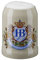 HB Hofbräuhaus München Jarra de Cerveza Alemana Múnich Hofbräuhaus München HB 0,25 litros King Werk KI 1000061