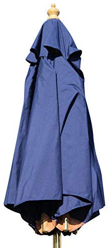 Hardwood Garden Parasol Umbrella - 2M Wide - (Blue)
