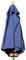 Hardwood Garden Parasol Umbrella - 2M Wide - (Blue)
