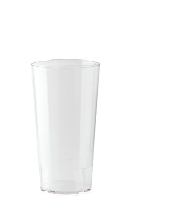 WACA 10er Set Mehrwegbecher 0,4 l aus PP, unzerbrechlich, milchig transparent