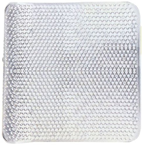 Sabichi Square Shower Mat, Plastic, Clear/Turquoise