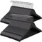 SONGMICS Percha de Madera Maciza, Juego de 50, con Ranuras para Hombros, Barra Antideslizante para Pantalones, Gancho Giratorio de 360°, para Trajes, Camisas, Abrigos, Negro y Plata CRW02B-50