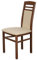 KEHO Esszimmerstühle 4er Set (CH44) - bis 150kg - Aus massivem Buchenholz - Stühle Esszimmer - Fertig montiert (Nussbaum - Beige)
