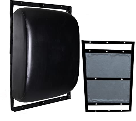 LISARO Profi Wandschlagposter 50×50 cm, Wandmontage aus Stahl | Mit Wandbefestigungsset, PU-Kunstleder Schlagpolster, Schlagkissen, Sandsack, Boxsack, Hammerhead