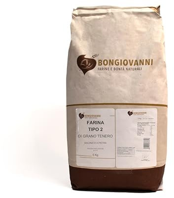 BONGIOVANNI FARINE E BONTA' NATURALI Farina Tipo 2 di Grano Tenero 5Kg BIO