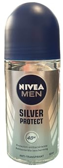 6 x NIVEA Deodorant Körper Men Silver Protect Deo Roll on 50ml - 6 Stück pro Pack