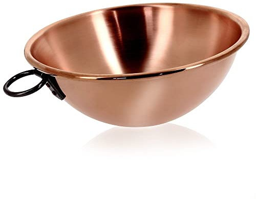 DE BUYER 6580.26 Copper White Bowl with Ring Diameter 26 Inches