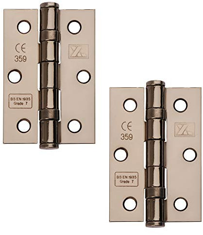Excel XL965-BLNK Pair of 3 Grade 7 Door Hinges, Black Nickel