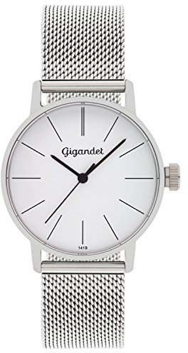 Gigandet Damenuhr Minimalism Quarz Analog mit Edelstahlarmband Silber G43-005