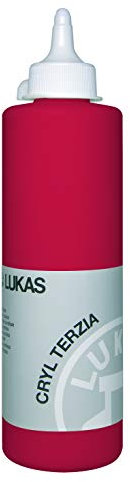 LUKAS CRYL TERZIA 500 ml – Colore acrilico di qualità professionale – Colore rosso cadmio scuro (imitazione)
