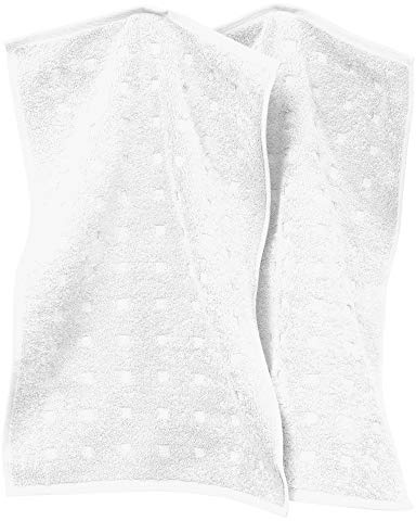 Möve Gästetuch Quadretti 2er-Pack Walk-Frottier weiß Größe 30x50 cm